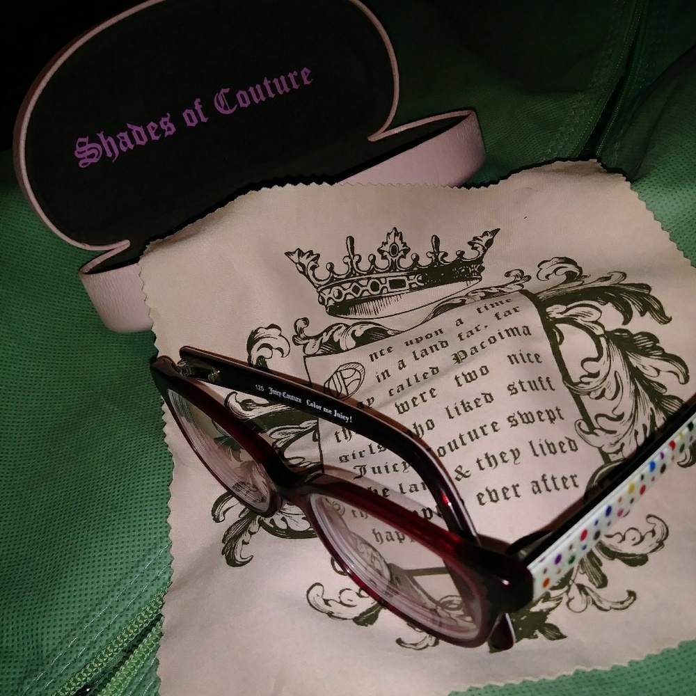 Juicy couture reading glasses & case